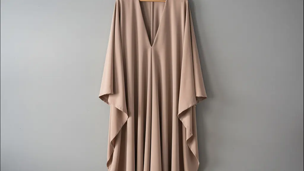 Abaya élégante sur cintre montrant le tombé du tissu modest